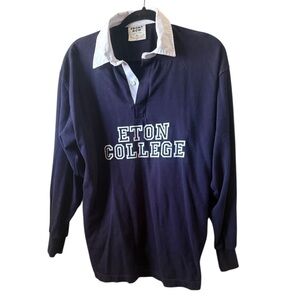 Vintage Rugby Shirt Eaton College Windsor England L Front Row Heavy Weight